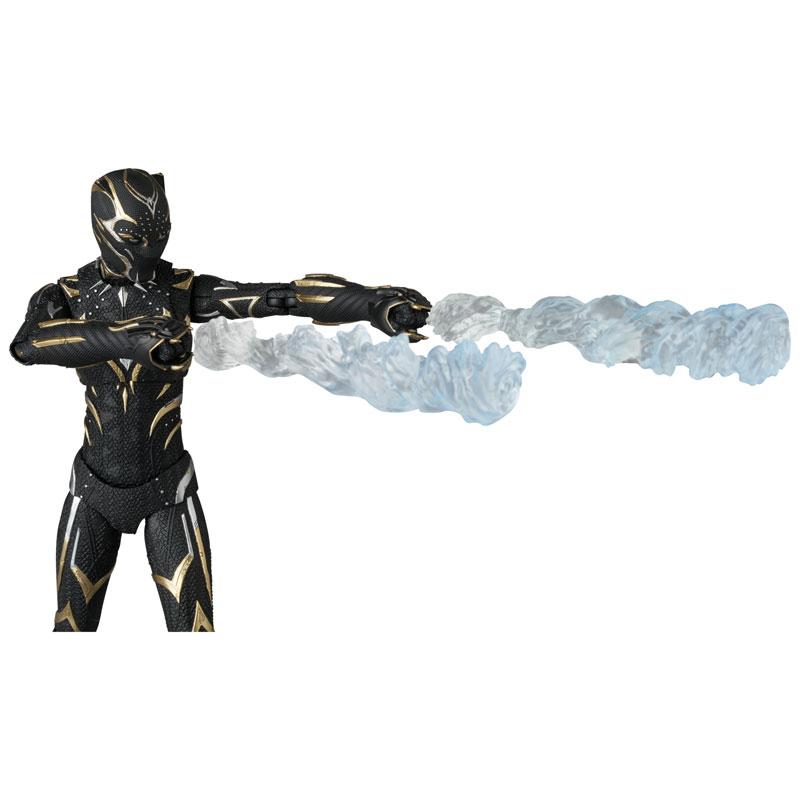 MAFEX 黑豹 瓦干達萬歲 人偶 動作姿勢與能量特效。