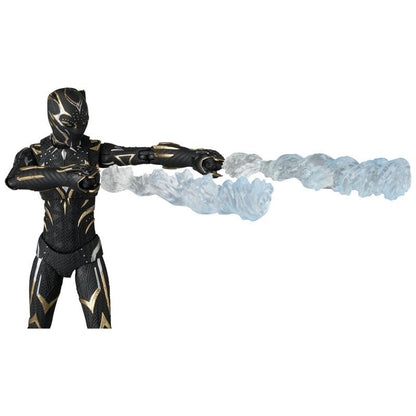 MAFEX 黑豹 瓦干達萬歲 人偶 動作姿勢與能量特效。