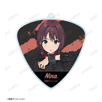 [Pre-order] Girls Band Cry Nina Isori guitar pick type double-sided large keychain "Pre-order for February 25"