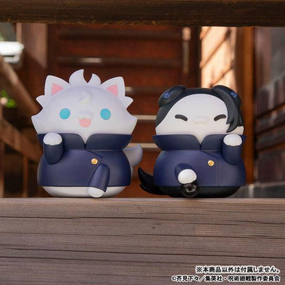 [預訂] MEGA CAT PROJECT 咒術迴戰 喵與大隻咒術貓咪 五條悟 軟膠模型：貓咪造型五條悟角色模型，特寫。