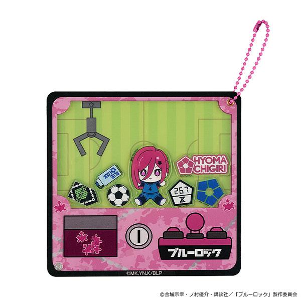 HUGGY系列夾娃娃機風鑰匙圈，展示藍色監獄千切豹馬角色設計。