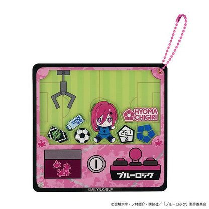 HUGGY系列夾娃娃機風鑰匙圈，展示藍色監獄千切豹馬角色設計。