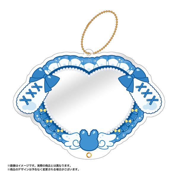 [預訂] Pikuria 藍色兔耳緞帶壓克力相框，附珠鍊。