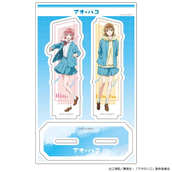 [預訂] 青春之箱壓克力立牌：鹿野千夏穿著制服，蝶野雛穿著休閒服，兩人並排站立。