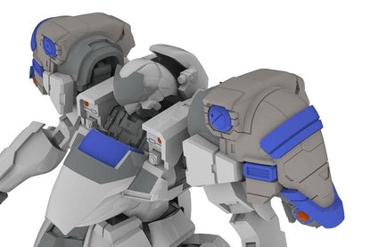 [預訂] POWERDoLLS2 X-4RR(PDFR-R807)裝甲索敵步兵模型，灰白藍配色，細節展示。