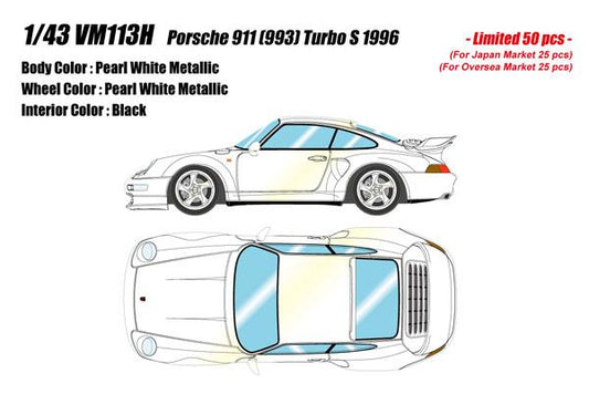 [預訂] 1/43 保時捷 911 (993) Turbo S 1996 珍珠白色《24年9月預約》