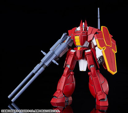 [預訂] MODEROID 機甲界 加里安重裝改 模型，紅色機甲，配備雙管槍及盾牌。