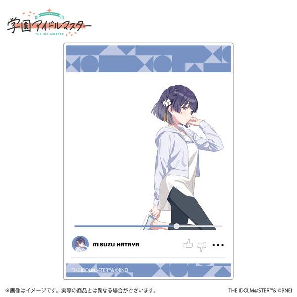 [預訂] 學園偶像大師公式透明卡，秦谷美鈴，輕靠臉頰姿勢設計。