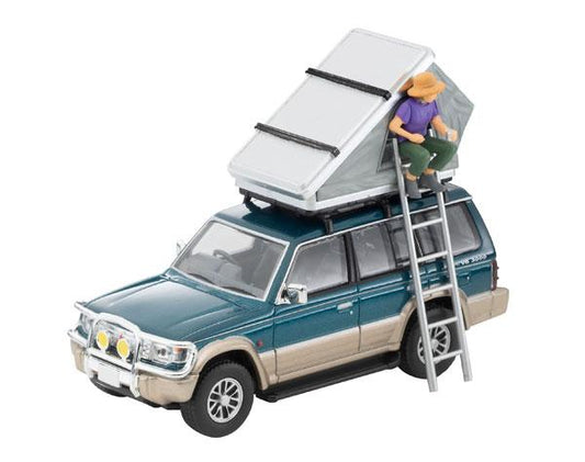 [Pre-order] LV-N206c Mitsubishi Pajero medium-sized car with wide roof VR optional accessories (green/light brown) 1991 style tent, model comes with "February 25 reservation"