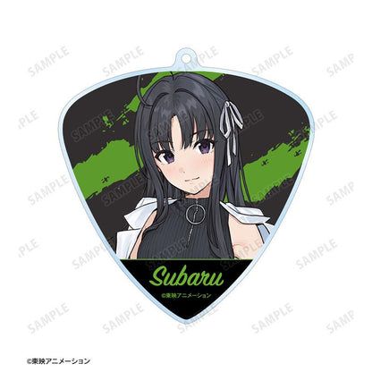 [Pre-order] Girls Band Cry Anhe Subaru Guitar Pick Double-Sided Large Keychain "Pre-order for February 25"