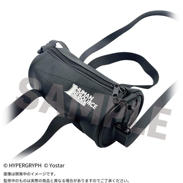 [預訂] 明日方舟公開求人迷你波士頓包，黑色圓筒形設計，印有"HUMAN RESOURCE DEPARTMENT"字樣。