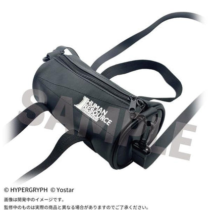 [預訂] 明日方舟公開求人迷你波士頓包，黑色圓筒形設計，印有"HUMAN RESOURCE DEPARTMENT"字樣。