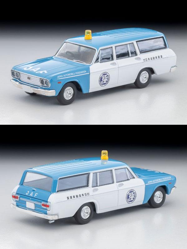 [預訂] Tomica Limited Vintage LV-203b 豐田 Masterline Light Van (JAF) 66年式模型車，藍白色塗裝。