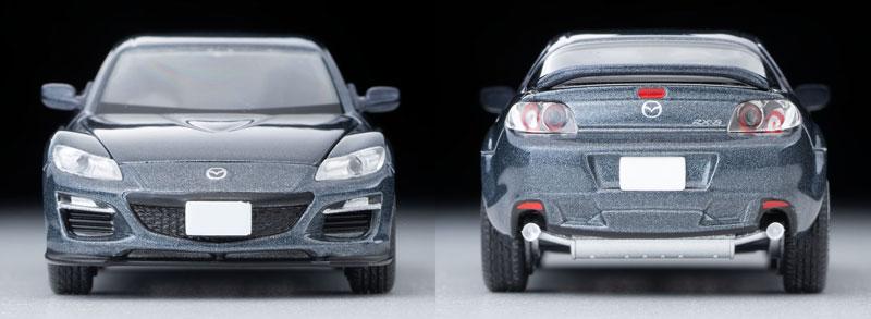 Tomica Limited Vintage Neo LV-N314d Mazda RX-8 TypeRS (灰色) 2011年式 前後視圖。