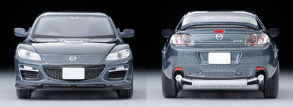 Tomica Limited Vintage Neo LV-N314d Mazda RX-8 TypeRS (灰色) 2011年式 前後視圖。