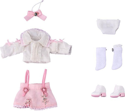 [Pre-order] Clay Doll Costume Set Suspender Skirt Set (White &amp; Pink) "Pre-order for May 25"