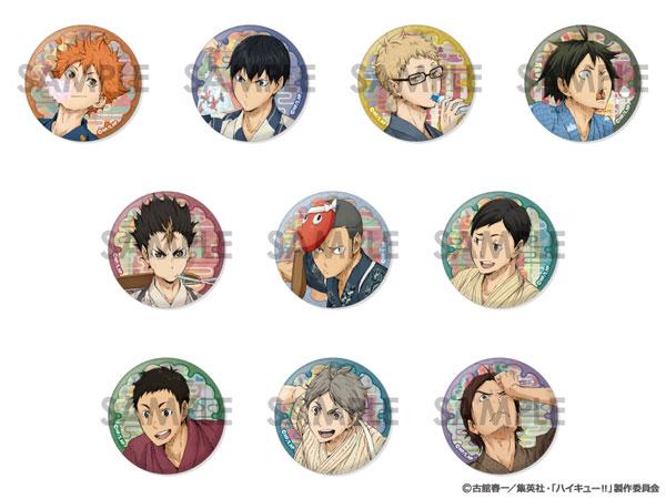 排球少年！！浴衣主題全息徽章，共十款設計展示。