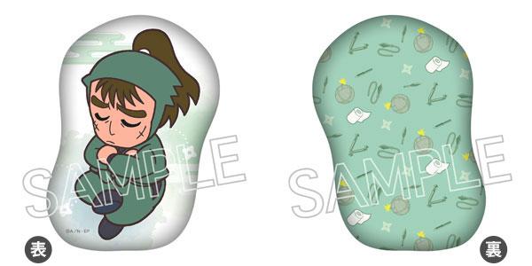 [預訂] 忍者亂太郎 中在家長次 模切靠墊，正面角色人物坐姿，背面忍者道具圖案。