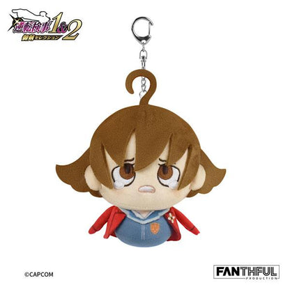 [預訂] 逆轉檢事 毛絨公仔鑰匙圈, 一柳弓彥, 棕色頭髮，紅色外套，卡通風格。