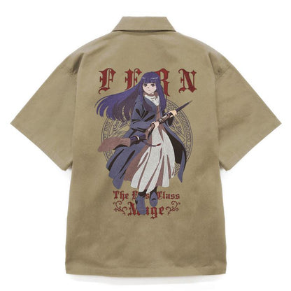 [預訂] 葬送的芙莉蓮 菲倫 刺繍工作襯衫/SAND KHAKI-M《25年9月預約》