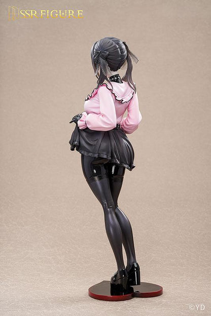 [預訂] SSR FIGURE 黑川美羽豪華版 1/6 完成品模型，粉紅色上衣黑色裙子，背部視角。