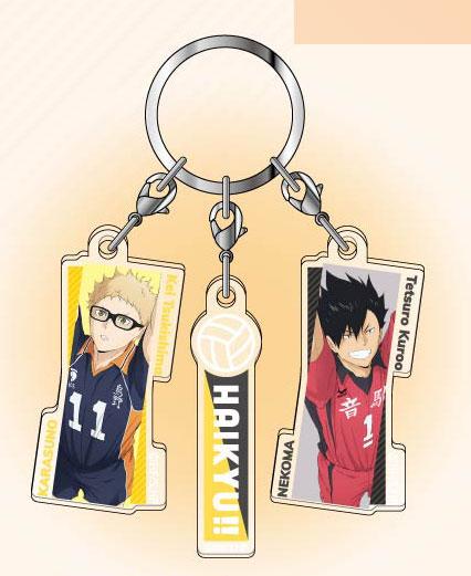 [Pre-order] 3 mini keychain volleyball boys! ! 03 Tsukishima Hotaru and Kuroo Tetsuro "Reservation for October 24"