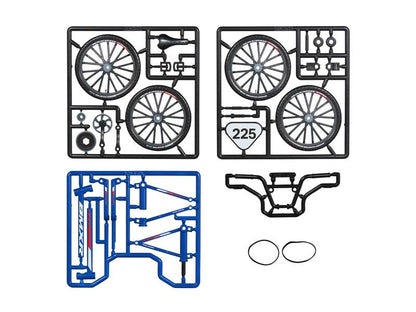 藍色運動BMX賽車塑膠模型組裝零件