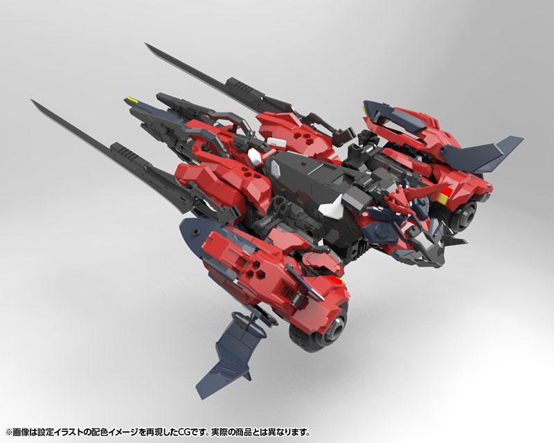 [預訂] Hexa Gear VELOCE改 1/24 Kit Block，紅色、黑色組裝模型，帶有長矛狀武器。