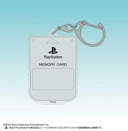 PlayStation 壓克力多功能鑰匙扣，造型為Memory Card。