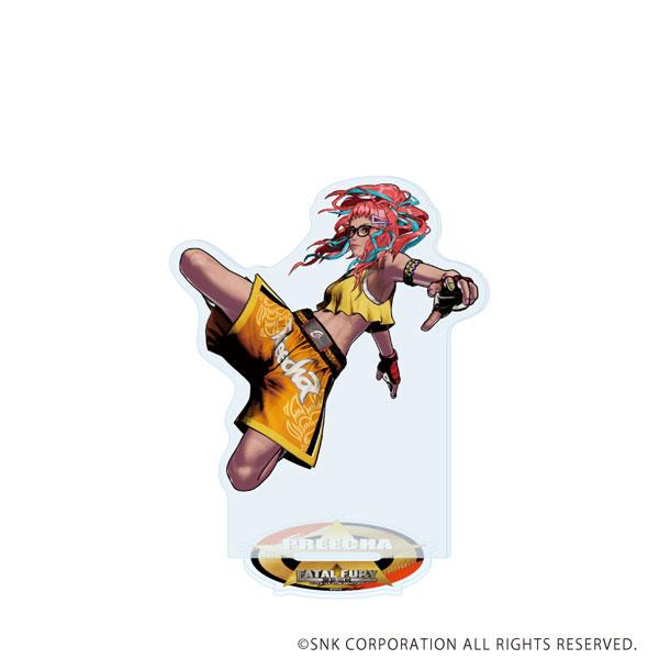 [預訂] 餓狼傳說 City of the Wolves 立牌：普莉查官方插圖，踢腿動作。