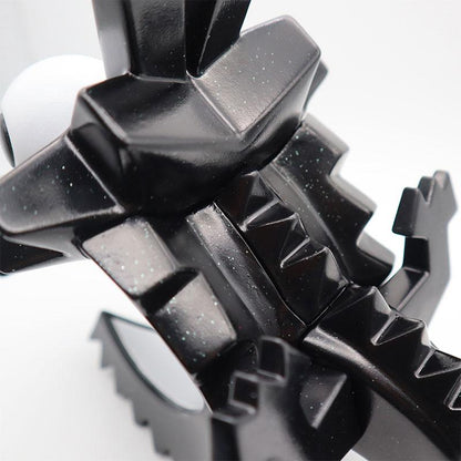 [預訂] SOFVIPS 快樂龍 太空銀 完成品模型特寫，銀色閃光細節。