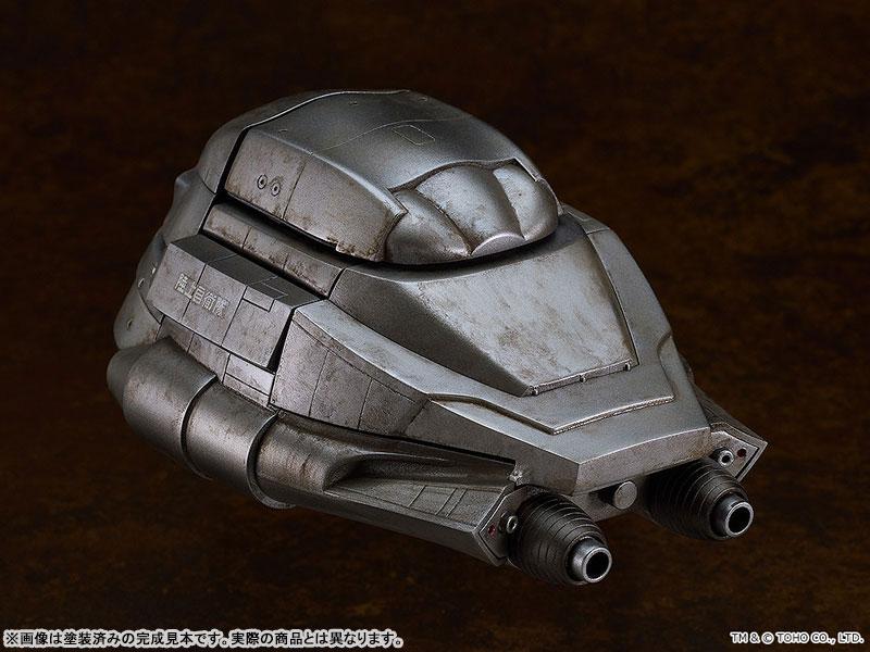 MODEROID『哥吉拉』超級X模型，銀色機身，細節豐富。