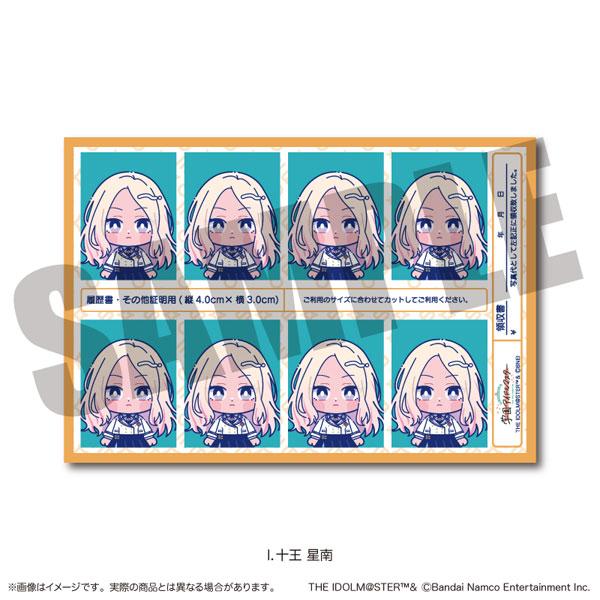 [預訂] 「學園偶像大師」十王星南證件照風格貼紙 Vol.2，包含多個Q版人物頭像。