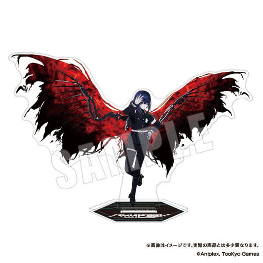 [預訂] HUNDRED LINE 九十九今馬立牌：紅色機械翼的學園角色站立姿勢。