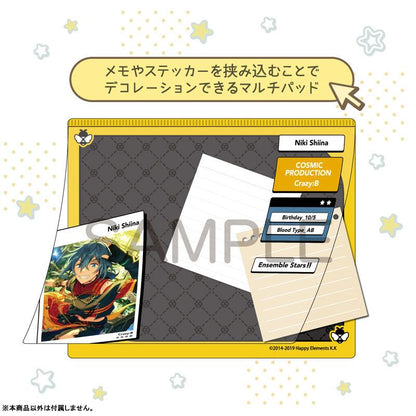 [預訂] 偶像夢幻祭 DECOPAD 椎名丹希，包含椎名丹希角色卡片和裝飾墊。