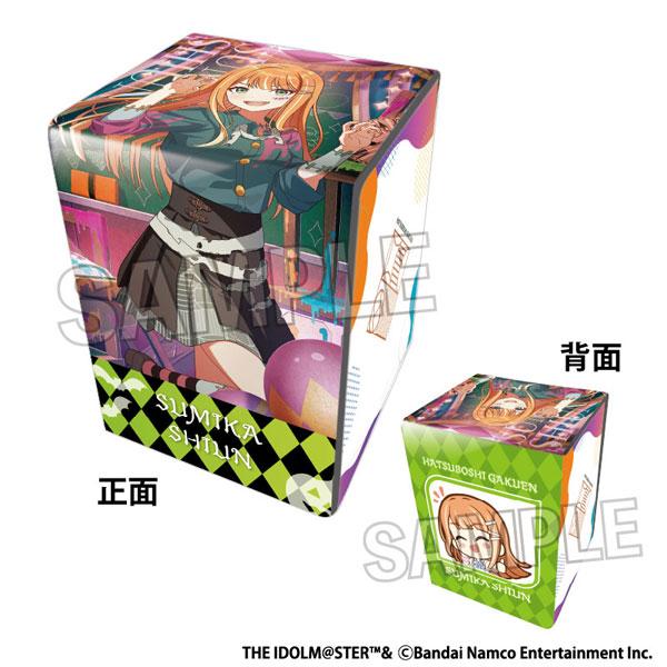 學園偶像大師插圖合成皮牌盒，紫雲清夏設計，展示盒正面及背面。