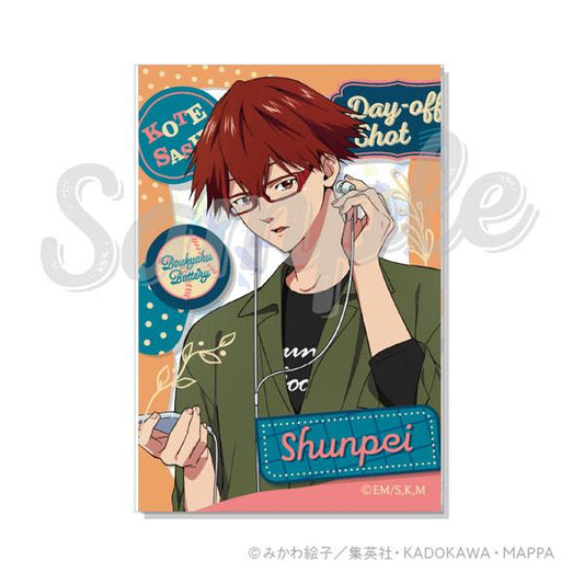 [Pre-order] Amnesia Day-off Shot Holographic Acrylic Card 4. Chihaya Shunpei "Reservation for October 24"