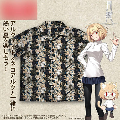 [預訂] 月姬 愛爾奎特·布倫史塔德 夏威夷恤衫，花卉圖案背景，人物圖像印花。