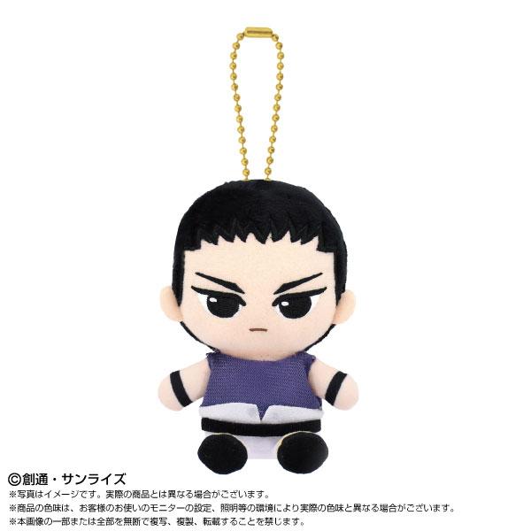 Q版坐姿毛公仔吉祥物，新機動戰記鋼彈W 張五飛，附金屬鏈。