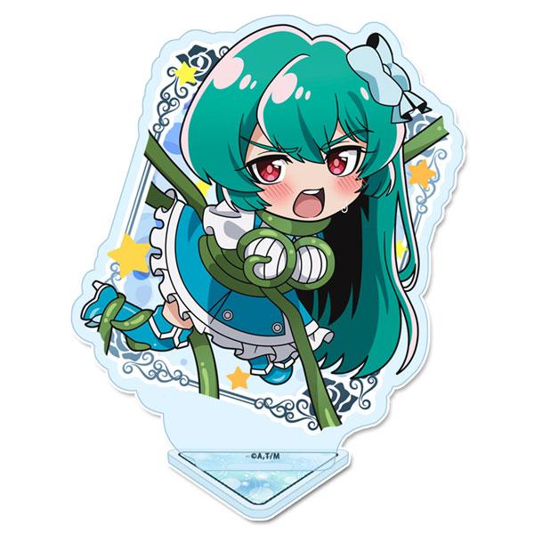 [預訂] TV動畫「想成為魔法少女」瑪吉雅碧藍立牌，卡通造型人物，藍綠色頭髮，生氣表情。