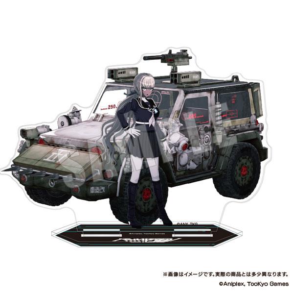 [預訂] 最終防衛學園立牌：06.川奈翼，軍用車背景前站立。