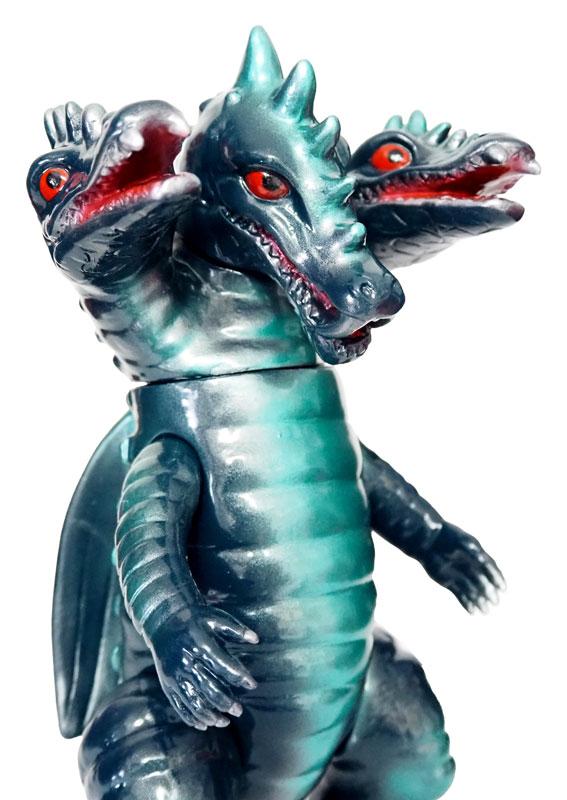 [預訂] 幻之三頭龍系列 第三期 超光澤綠色金屬Ver.：三頭龍玩具模型，綠色金屬質感。