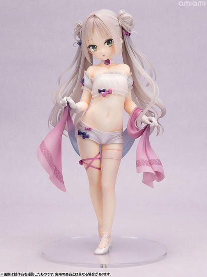 栫香那子1/5.5完成品模型，米奇王繪製，雙馬尾，粉色薄紗，帶蝴蝶結裝飾。