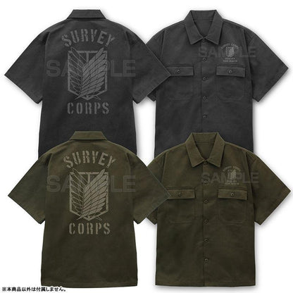 [預訂] 進擊的巨人 調查兵團 工作襯衫 Ver.2.0/MOSS-L《25年8月預約》