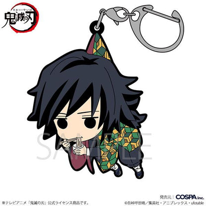 [預訂] 鬼滅之刃 富岡義勇 被夾起蕎麥麵Ver. 橡膠吊飾