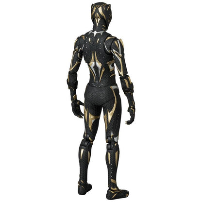 MAFEX 黑豹 (瓦干達萬歲) 黑色戰衣可動人偶，背面。