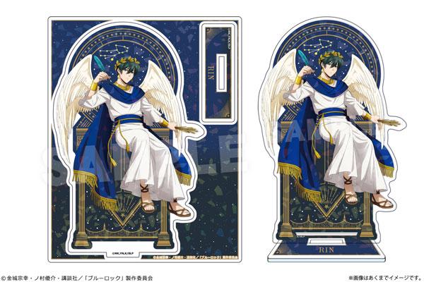 [預訂] 糸師凜 全息立牌，星座之姿，身穿長袍，帶有翅膀，坐在寶座上。