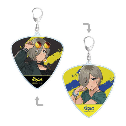 [Pre-order] Girls Band Cry RUPA guitar pick type double-sided large keychain "Pre-order in February 25"