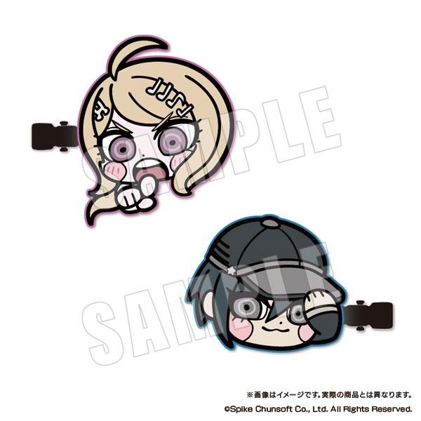 [預訂] 槍彈辯駁系列×Bkub 瀏海夾套裝，包含赤松楓和最原終一的Q版造型髮夾。