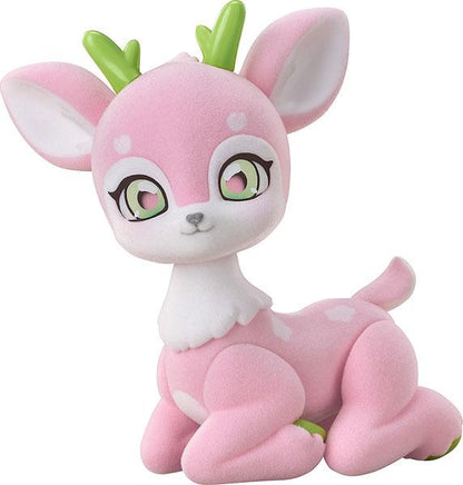 [預訂] 黏土人 鹿 草莓牛奶Ver.，粉色小鹿造型，跪姿呈現。